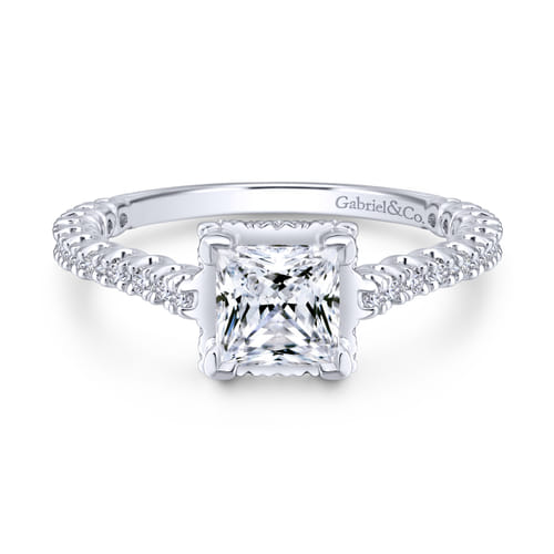 Platinum Princess Cut Diamond Engagement Ring