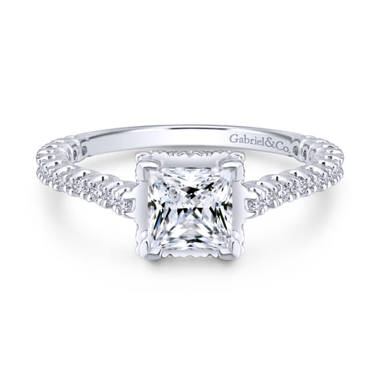 Gabriel - Platinum Princess Cut Diamond Engagement Ring