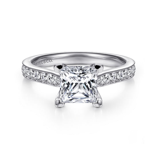 Gabriel - Platinum Princess Cut Diamond Engagement Ring