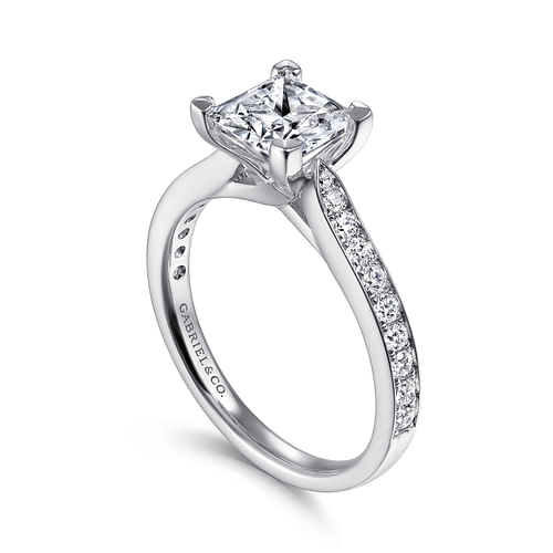 Platinum Princess Cut Diamond Engagement Ring