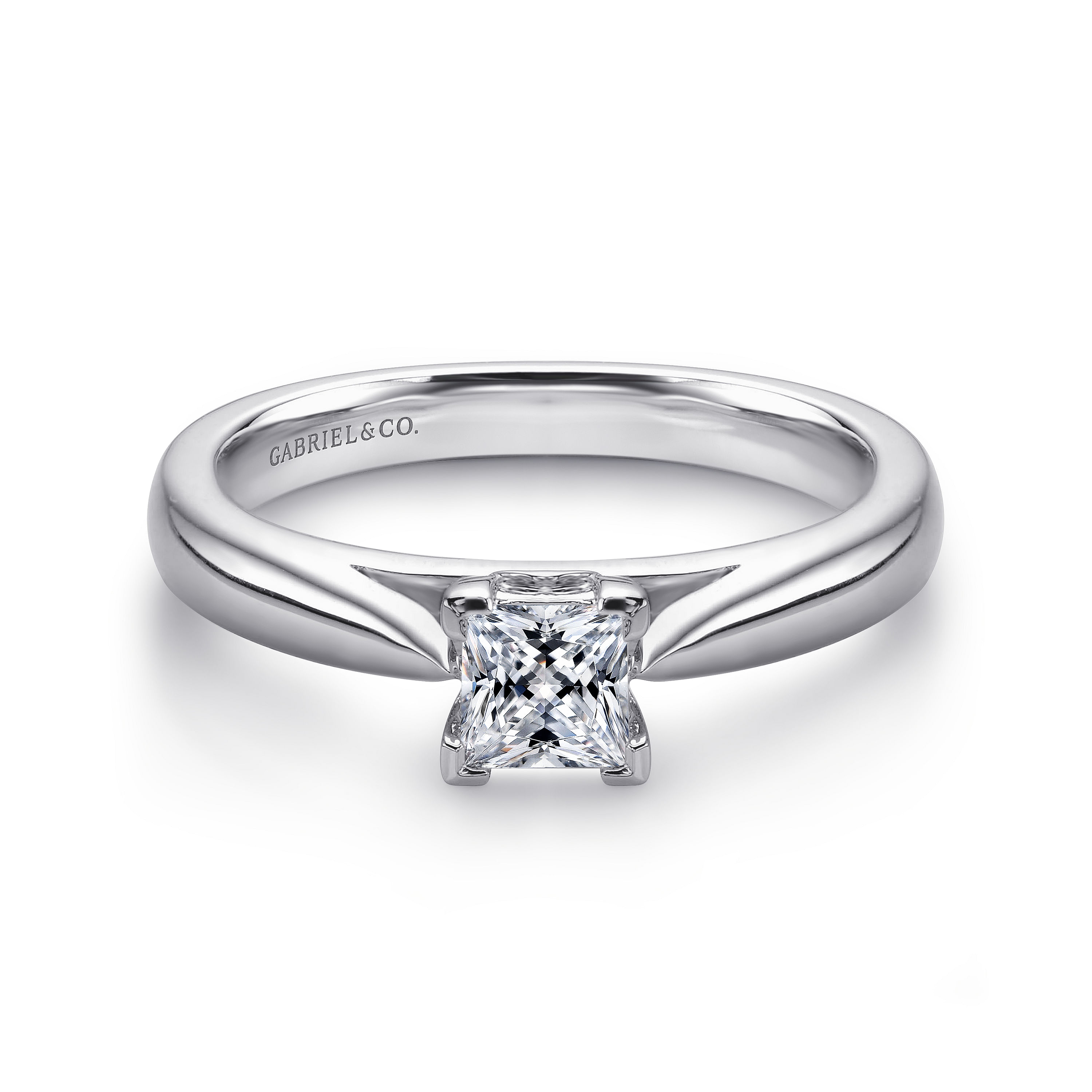 Gabriel - Platinum Princess Cut Diamond Engagement Ring