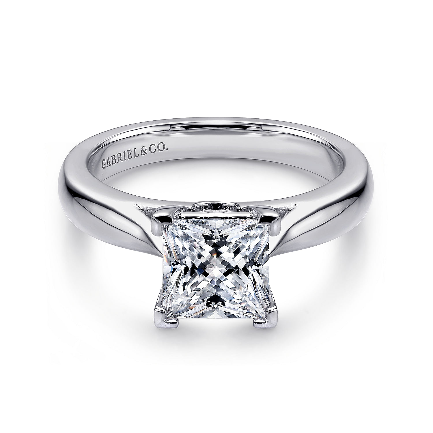 Gabriel - Platinum Princess Cut Diamond Engagement Ring