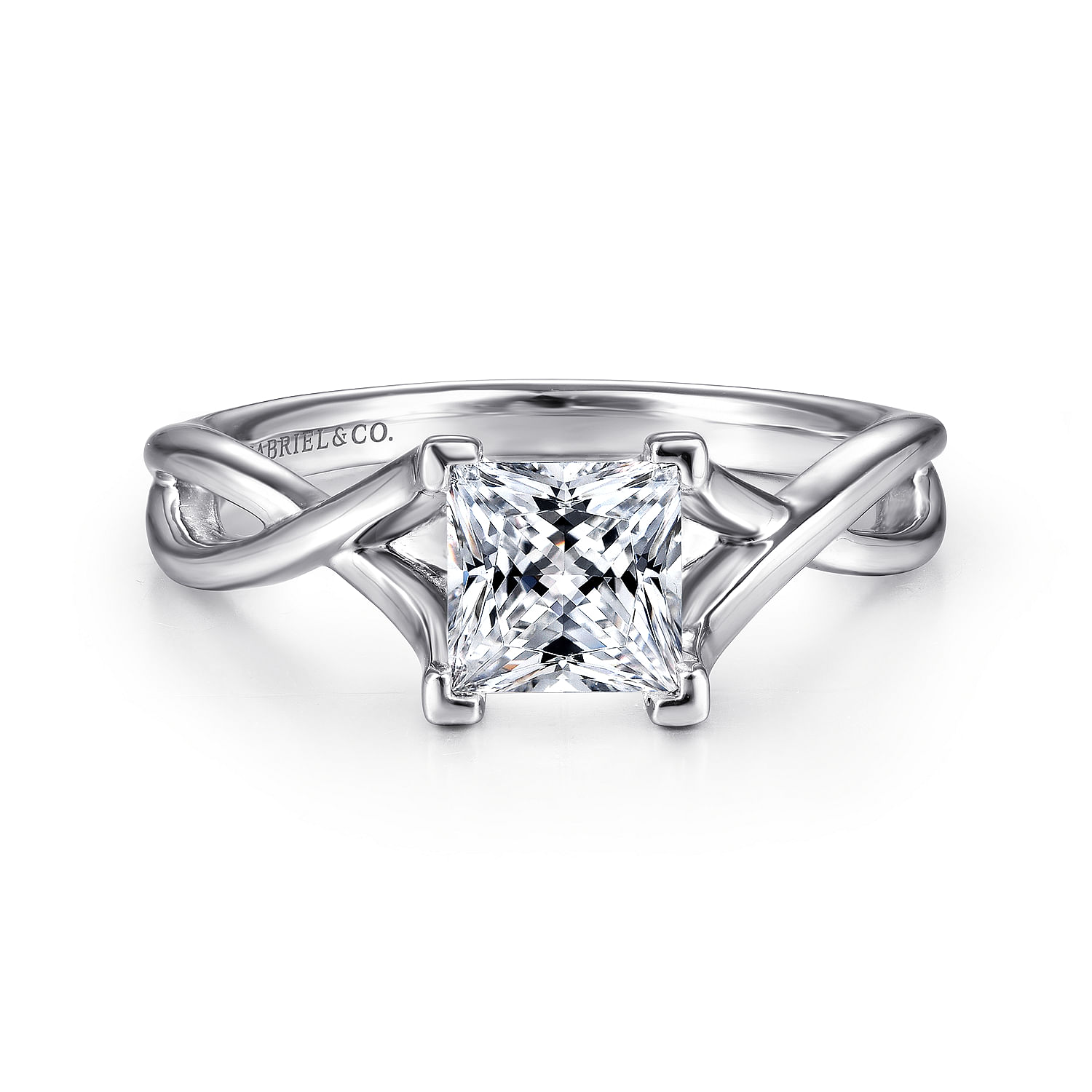 Platinum Princess Cut Diamond Engagement Ring