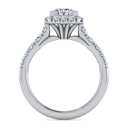 Platinum Princess Halo Diamond Engagement Ring Platinum Princess Halo Diamond Engagement Ring