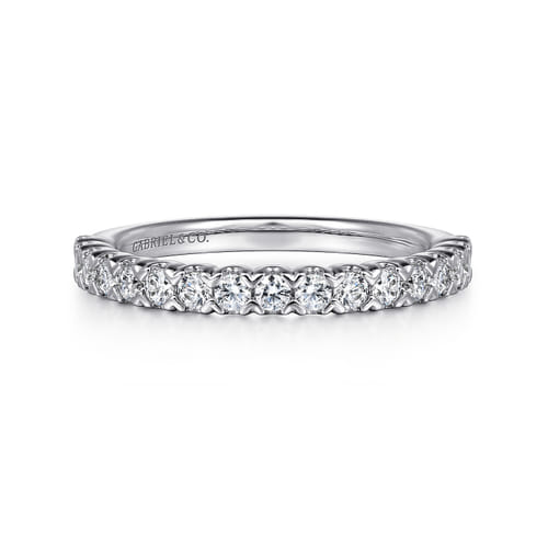 Platinum Prong Set Diamond Wedding Band
