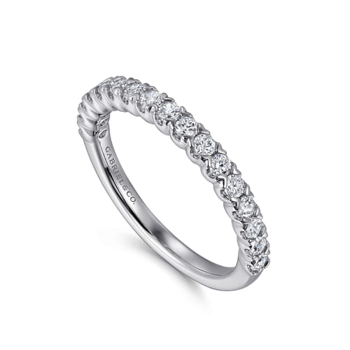 Platinum Prong Set Diamond Wedding Band