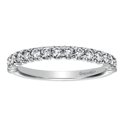 Platinum Prong Set Diamond Wedding Band