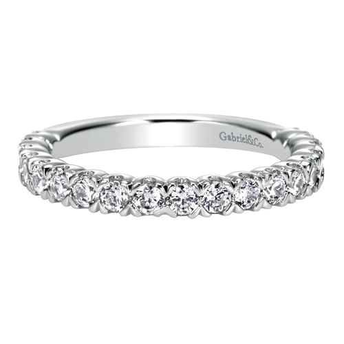Platinum Prong Set Diamond Wedding Band