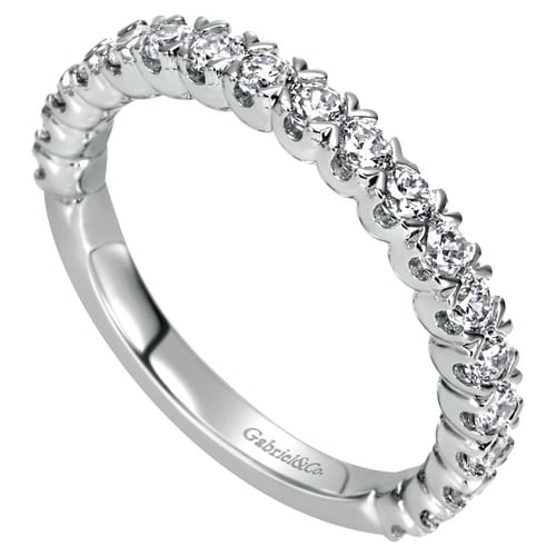Platinum Prong Set Diamond Wedding Band