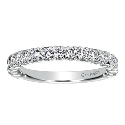 Platinum Prong Set Diamond Wedding Band