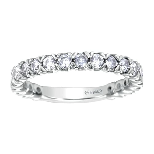 Platinum Prong Set Diamond Wedding Band