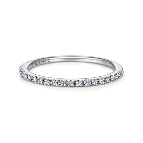 Platinum Prong Set Diamond Wedding Band