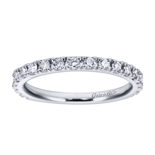 Platinum Prong Set Diamond Wedding Band