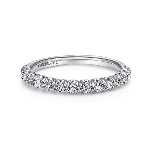 Platinum Prong Set Diamond Wedding Band