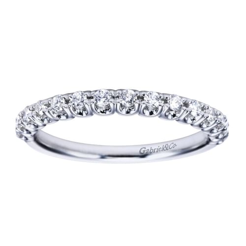 Platinum Prong Set Diamond Wedding Band