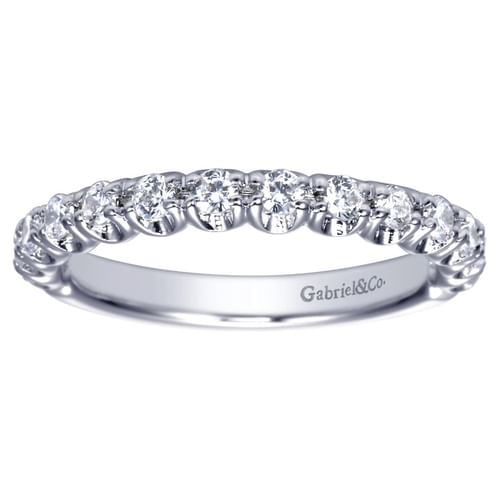 Platinum Prong Set Diamond Wedding Band