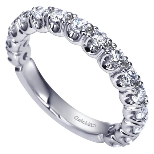 Platinum Prong Set Diamond Wedding Band