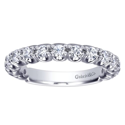 Platinum Prong Set Diamond Wedding Band