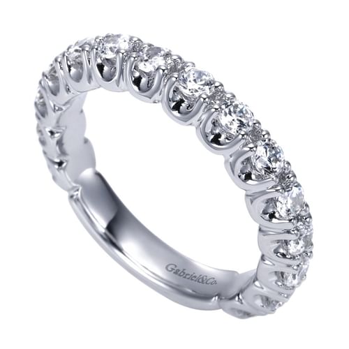 Platinum Prong Set Diamond Wedding Band