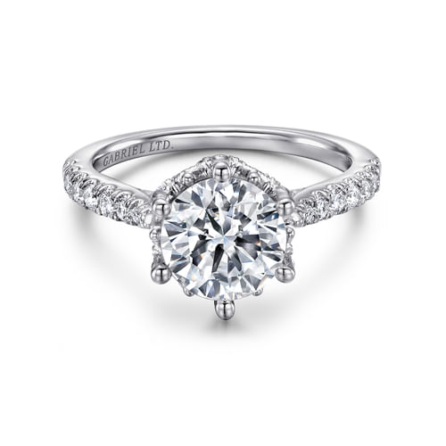 Platinum Round Diamond Engagement Ring
