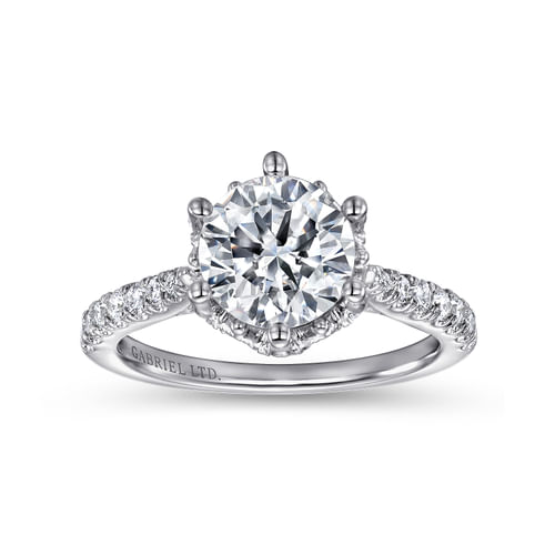 Platinum Round Diamond Engagement Ring