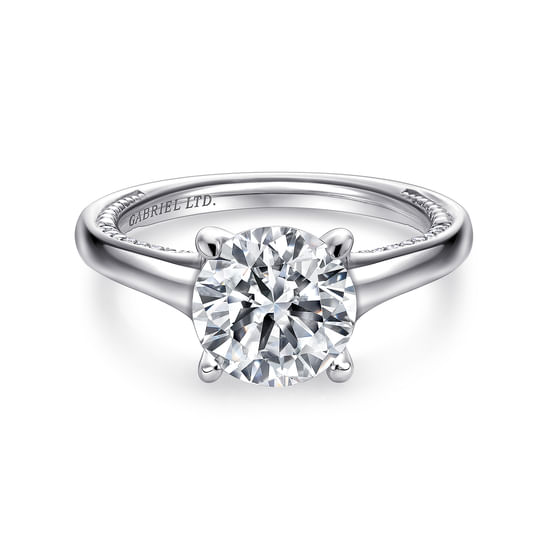 Gabriel - Platinum Round Diamond Engagement Ring