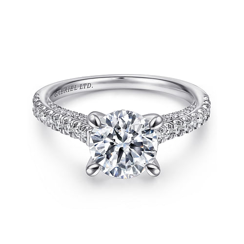 Platinum Round Diamond Engagement Ring