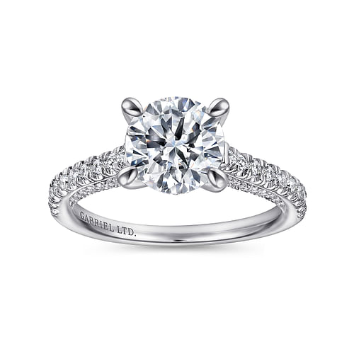 Platinum Round Diamond Engagement Ring