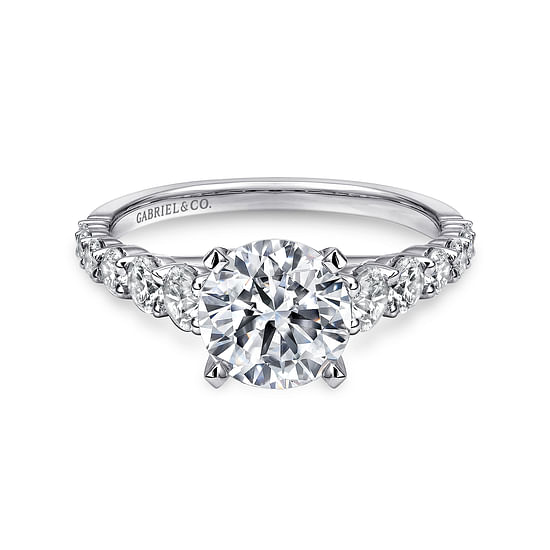 Gabriel - Platinum Round Diamond Engagement Ring