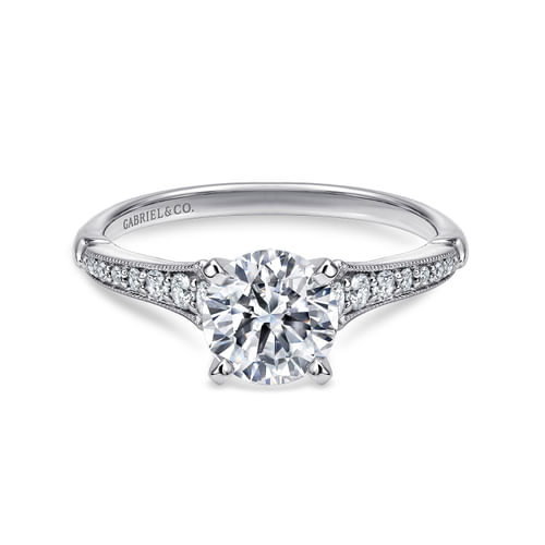 Platinum Round Diamond Engagement Ring