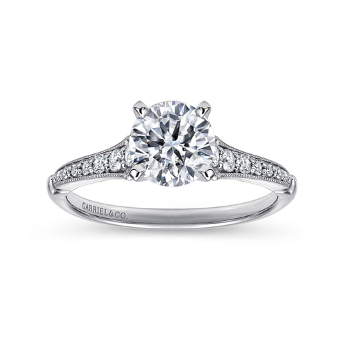 Platinum Round Diamond Engagement Ring