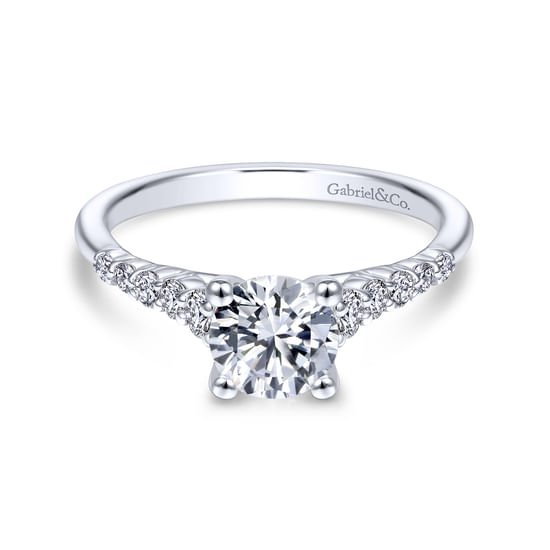 Gabriel - Platinum Round Diamond Engagement Ring