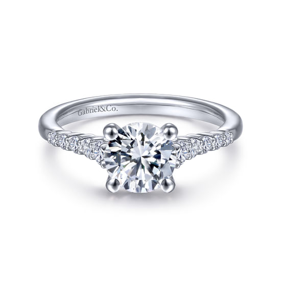 Gabriel - Platinum Round Diamond Engagement Ring