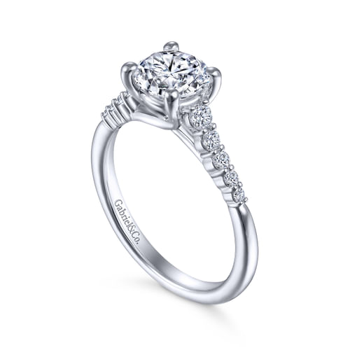 Platinum Round Diamond Engagement Ring