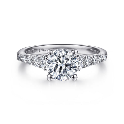 Platinum Round Diamond Engagement Ring