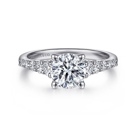 Gabriel - Platinum Round Diamond Engagement Ring