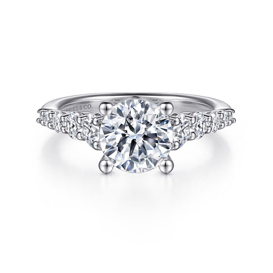 Gabriel - Platinum Round Diamond Engagement Ring