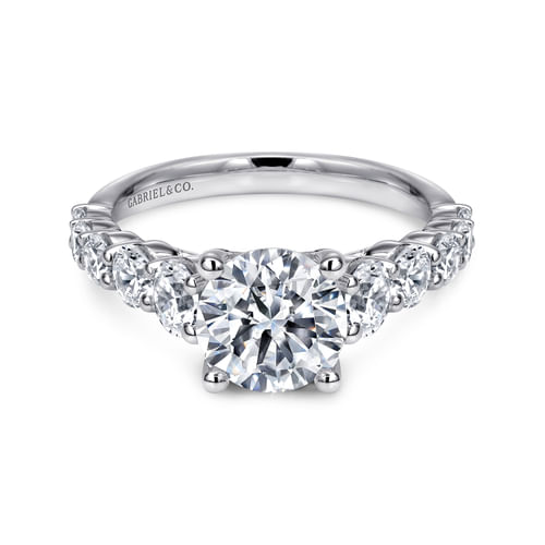 Platinum Round Diamond Engagement Ring