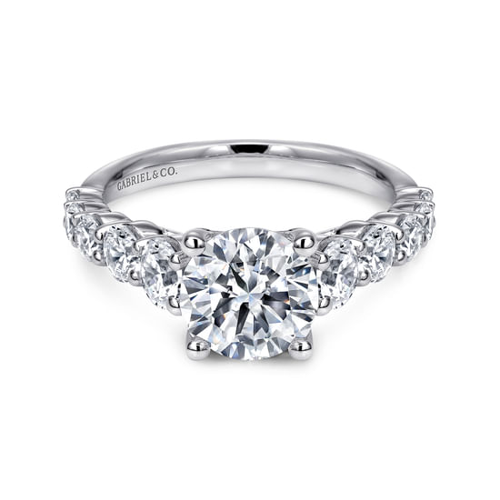 Gabriel - Platinum Round Diamond Engagement Ring