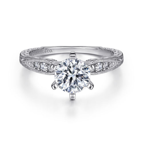 Platinum Round Diamond Engagement Ring