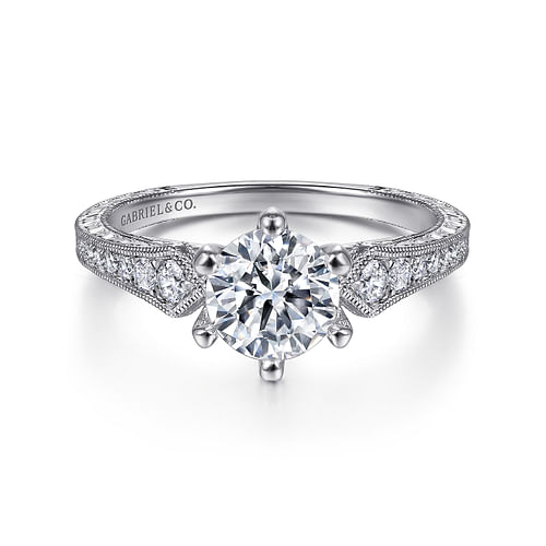 Platinum Round Diamond Engagement Ring