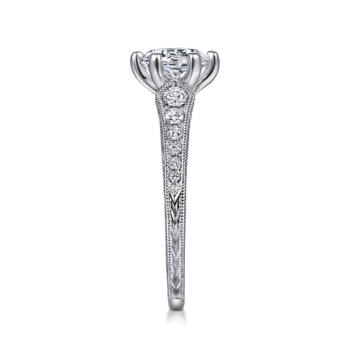 Platinum Round Diamond Engagement Ring