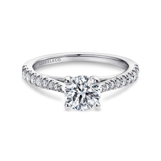 Gabriel - Platinum Round Diamond Engagement Ring