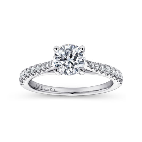 Platinum Round Diamond Engagement Ring
