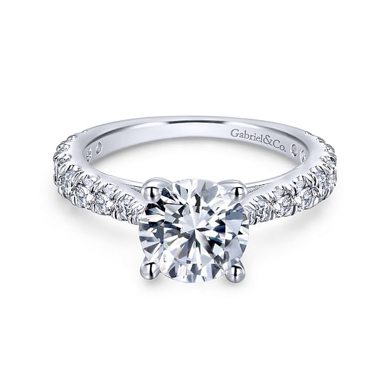Gabriel - Platinum Round Diamond Engagement Ring