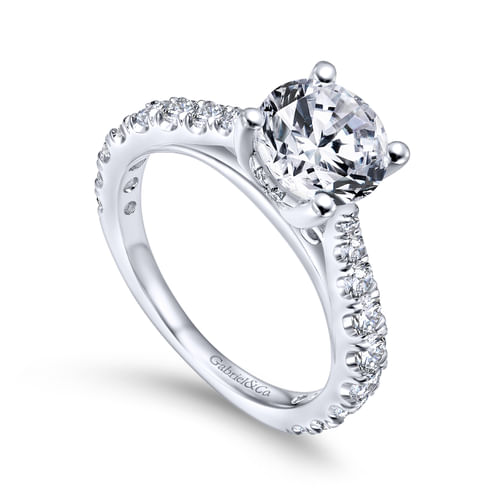 Platinum Round Diamond Engagement Ring
