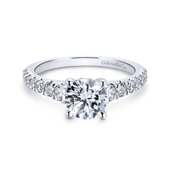 Gabriel - Platinum Round Diamond Engagement Ring