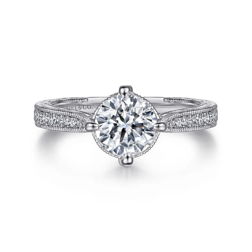Platinum Round Diamond Engagement Ring Platinum Round Diamond Engagement Ring