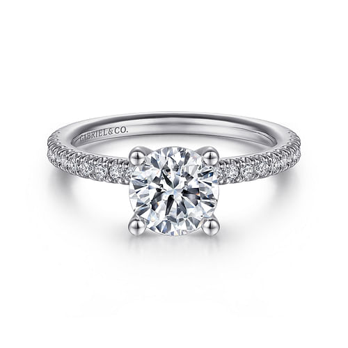 Platinum Round Diamond Engagement Ring