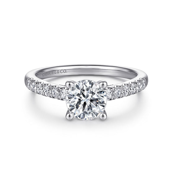 Gabriel - Platinum Round Diamond Engagement Ring